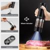 imageBonsenkitchen Electric Salt and Pepper Grinder Set Battery OperatedNot Included2 Pack Automatic Salt ampamp Pepper Mill Shakers with LED Light Adjustable Coarseness Storage Base 95ml Large Capacity