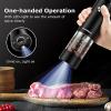 imageBonsenkitchen Electric Salt and Pepper Grinder Set Battery OperatedNot Included2 Pack Automatic Salt ampamp Pepper Mill Shakers with LED Light Adjustable Coarseness Storage Base 95ml Large Capacity