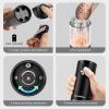 imageBonsenkitchen Electric Salt and Pepper Grinder Set Battery OperatedNot Included2 Pack Automatic Salt ampamp Pepper Mill Shakers with LED Light Adjustable Coarseness Storage Base 95ml Large Capacity
