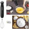 imageBonsenkitchen Hand Blender Immersion Blender with 2 Mixing Speed Electric Handheld Blender Portable Stick Mixer with Stainless Steel Blades for Soup Smoothie Puree Baby Food3in1