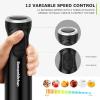 imageBonsenkitchen Hand Blender Immersion Blender with 2 Mixing Speed Electric Handheld Blender Portable Stick Mixer with Stainless Steel Blades for Soup Smoothie Puree Baby Food3in1