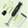 imageBonsenkitchen Hand Blender Immersion Blender with 2 Mixing Speed Electric Handheld Blender Portable Stick Mixer with Stainless Steel Blades for Soup Smoothie Puree Baby Food3in1