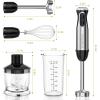 imageBonsenkitchen Immersion Handheld Blender with Whisk 20Speed ampamp Turbo Mode Hand Blender Stick 500W 304 Stainless Steel Hand Blender for Soup Smoothie Puree Baby Food4in1