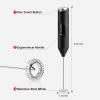 imageBonsenkitchen Powerful Milk Frother for Coffee Fast Handheld Drink Mixer with Stainless Steel Whisk Battery Operated Hand Frother Stirrer WandBlack