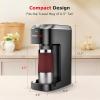imageBonsenkitchen Single Serve Coffee Maker Coffee Brewer for K Cup Capsule Fast Brewing Coffee Machine 6 to 12oz Brew Sizes Sleek Space Saving Design