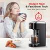 imageBonsenkitchen Single Serve Coffee Maker Coffee Brewer for K Cup Capsule Fast Brewing Coffee Machine 6 to 12oz Brew Sizes Sleek Space Saving Design