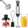 imageBonsenkitchen Immersion Handheld Blender with Whisk 20Speed ampamp Turbo Mode Hand Blender Stick 500W 304 Stainless Steel Hand Blender for Soup Smoothie Puree Baby Food4in1