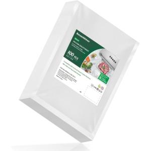 imageBonsenkitchen Precut Vacuum Food Sealer Bags 100 Pint 6quot x 10quot BPA Free Commercial Grade Textured Food Vacuum Sealer Bag Thick Embossed Bags for Food Storage and Sous Vide Cooking VB3204Pint Size 6 x 10 100count