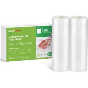 imageBonsenkitchen Vacuum Sealer Bags Rolls 8 in x 50 ft Rolls 2 pack Durable Food Sealer Bags Commercial Grade Heavy Duty BPA Free Seal a Meal Great for Food Storage ampamp Sous Vide Cooking VB232 Rolls 11 in50 ft