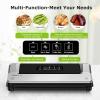 imageBonsenkitchen Vacuum Sealer Machine FastCompact Food Sealer MultiFunctional Food Vacuum Sealer with 5 Vacuum Bags ampamp Accessory Hose Technology for HighSpeed Continuous Working SilverBags Set  Silver