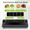 imageBonsenkitchen Vacuum Sealer Machine FastCompact Food Sealer MultiFunctional Food Vacuum Sealer with 5 Vacuum Bags ampamp Accessory Hose Technology for HighSpeed Continuous Working SilverSingle  Black