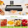 imageBonsenkitchen Vacuum Sealer Machine FastCompact Food Sealer MultiFunctional Food Vacuum Sealer with 5 Vacuum Bags ampamp Accessory Hose Technology for HighSpeed Continuous Working SilverSingle  Black  with Cutter