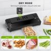 imageBonsenkitchen Vacuum Sealer Machine FastCompact Food Sealer MultiFunctional Food Vacuum Sealer with 5 Vacuum Bags ampamp Accessory Hose Technology for HighSpeed Continuous Working SilverSingle  Black