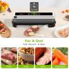 imageBonsenkitchen Vacuum Sealer Machine FastCompact Food Sealer MultiFunctional Food Vacuum Sealer with 5 Vacuum Bags ampamp Accessory Hose Technology for HighSpeed Continuous Working SilverSingle  Black  with Cutter