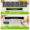 imageBonsenkitchen Vacuum Sealer Machine FastCompact Food Sealer MultiFunctional Food Vacuum Sealer with 5 Vacuum Bags ampamp Accessory Hose Technology for HighSpeed Continuous Working SilverSingle  Black  with Cutter