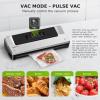 imageBonsenkitchen Vacuum Sealer Machine FastCompact Food Sealer MultiFunctional Food Vacuum Sealer with 5 Vacuum Bags ampamp Accessory Hose Technology for HighSpeed Continuous Working SilverSingle  Silver