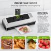 imageBonsenkitchen Vacuum Sealer Machine FastCompact Food Sealer MultiFunctional Food Vacuum Sealer with 5 Vacuum Bags ampamp Accessory Hose Technology for HighSpeed Continuous Working SilverBags Set  Silver