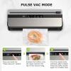 imageBonsenkitchen Vacuum Sealer Machine MultiFunctional Food Sealer with 50 Vacuum Bags ampamp 1 Roll for Food Storage Builtin Cutter Globefish Technology for HighSpeed Continuous Working BlackGrey