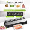 imageBonsenkitchen Vacuum Sealer Machine MultiFunctional Food Sealer with 50 Vacuum Bags ampamp 1 Roll for Food Storage Builtin Cutter Globefish Technology for HighSpeed Continuous Working BlackSilver