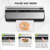 imageBonsenkitchen Vacuum Sealer Machine MultiFunctional Food Sealer with 50 Vacuum Bags ampamp 1 Roll for Food Storage Builtin Cutter Globefish Technology for HighSpeed Continuous Working BlackSilver