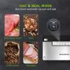 imageBonsenkitchen Vacuum Sealer Machine Powerful Stainless Steel Food Sealer with 5 Modes Builtin Cutter ampamp Bag StorageGlobefish Technology for HighSpeed Continuous Working Include 1 Bag RollGrey