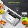 imageBonsenkitchen Vacuum Sealer Machine Powerful Stainless Steel Food Sealer with 5 Modes Builtin Cutter ampamp Bag StorageGlobefish Technology for HighSpeed Continuous Working Include 1 Bag RollBlack