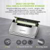 imageBonsenkitchen Vacuum Sealer Machine Powerful Stainless Steel Food Sealer with 5 Modes Builtin Cutter ampamp Bag StorageGlobefish Technology for HighSpeed Continuous Working Include 1 Bag RollBlack