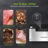 imageBonsenkitchen Vacuum Sealer Machine Powerful Stainless Steel Food Sealer with 5 Modes Builtin Cutter ampamp Bag StorageGlobefish Technology for HighSpeed Continuous Working Include 1 Bag RollBlack