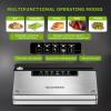 imageBonsenkitchen Vacuum Sealer Machine Powerful Stainless Steel Food Sealer with 5 Modes Builtin Cutter ampamp Bag StorageGlobefish Technology for HighSpeed Continuous Working Include 1 Bag RollBlack