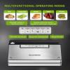 imageBonsenkitchen Vacuum Sealer Machine Powerful Stainless Steel Food Sealer with 5 Modes Builtin Cutter ampamp Bag StorageGlobefish Technology for HighSpeed Continuous Working Include 1 Bag RollSilver