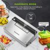 imageBonsenkitchen Vacuum Sealer Machine Powerful Stainless Steel Food Sealer with 5 Modes Builtin Cutter ampamp Bag StorageGlobefish Technology for HighSpeed Continuous Working Include 1 Bag RollSilver