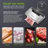 imageBonsenkitchen Vacuum Sealer Machine Powerful Stainless Steel Food Sealer with 5 Modes Builtin Cutter ampamp Bag StorageGlobefish Technology for HighSpeed Continuous Working Include 1 Bag RollSilver Black