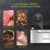 imageBonsenkitchen Vacuum Sealer Machine Powerful Stainless Steel Food Sealer with 5 Modes Builtin Cutter ampamp Bag StorageGlobefish Technology for HighSpeed Continuous Working Include 1 Bag RollSilver
