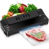 imageBonsenkitchen Vacuum Sealer Machine FastCompact Food Sealer MultiFunctional Food Vacuum Sealer with 5 Vacuum Bags ampamp Accessory Hose Technology for HighSpeed Continuous Working SilverSingle  Black