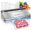 imageBonsenkitchen Vacuum Sealer Machine Powerful Stainless Steel Food Sealer with 5 Modes Builtin Cutter ampamp Bag StorageGlobefish Technology for HighSpeed Continuous Working Include 1 Bag RollGrey