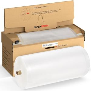 imageBonsenkitchen 8 x 150 Food Vacuum Seal Roll Keeper with Cutter Vacuum Sealer Bags Rolls for Food Storage Commercial Grade BPA Free Great for Meal Prep and Sous Vide Cooking11 in x 150 ft