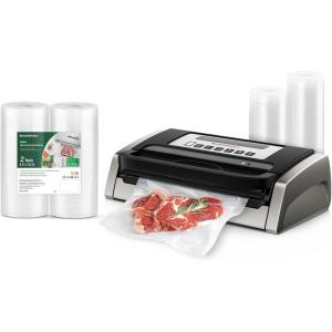imagePowerful Vacuum Sealer Machine Builtin Cutter  2 Rolls Bags Total 4 Roll Bags