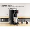 imageBonsenkitchen Single Serve Coffee Maker Coffee Brewer for K Cup Capsule Fast Brewing Coffee Machine Space Saving Design 6 to 14oz Brew Size Fits 66quot Travel Mugs SilverSilver