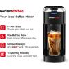 imageBonsenkitchen Single Serve Coffee Maker Coffee Brewer for K Cup Capsule Fast Brewing Coffee Machine Space Saving Design 6 to 14oz Brew Size Fits 66quot Travel Mugs SilverSilver