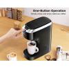 imageBonsenkitchen Single Serve Coffee Maker Coffee Brewer for K Cup Capsule Fast Brewing Coffee Machine Space Saving Design 6 to 14oz Brew Size Fits 66quot Travel Mugs SilverSilver