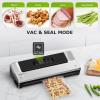 imageBonsenkitchen Vacuum Sealer Machine PrecisionCompact 4in1 Food Sealer Machine MultiFunctional Food Vacuum Sealer with ampamp Accessory Hose Bright SilverSingle  Silver Black