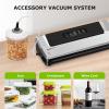 imageBonsenkitchen Vacuum Sealer Machine PrecisionCompact 4in1 Food Sealer Machine MultiFunctional Food Vacuum Sealer with ampamp Accessory Hose Bright SilverSingle  Silver Black
