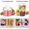 imageImmersion Hand Blender Bonsenkitchen Stainless Steel Handheld blender 9Speed and Turbo 5In1 Hand mixer with Whisk700ml Mixing Beaker ampamp 500ml Chopper Bowl WallHooker for Smoothies Puree