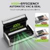 imageBonsenkitchen Vacuum Sealer for Food EasyLock Handle Vacuum Sealer Machine with Bag Clip Builtin Cutter and Bag Storage for Sous Vide and Meal Prep 1 Roll Bag ampamp 10 PreCut Bags SilverFully Stainless Steel