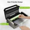 imageBonsenkitchen Vacuum Sealer for Food EasyLock Handle Vacuum Sealer Machine with Bag Clip Builtin Cutter and Bag Storage for Sous Vide and Meal Prep 1 Roll Bag ampamp 10 PreCut Bags SilverBright Black