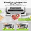 imageBonsenkitchen Vacuum Sealer for Food EasyLock Handle Vacuum Sealer Machine with Bag Clip Builtin Cutter and Bag Storage for Sous Vide and Meal Prep 1 Roll Bag ampamp 10 PreCut Bags SilverFull Silver