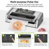 imageBonsenkitchen Vacuum Sealer for Food EasyLock Handle Vacuum Sealer Machine with Bag Clip Builtin Cutter and Bag Storage for Sous Vide and Meal Prep 1 Roll Bag ampamp 10 PreCut Bags SilverFull Silver