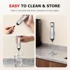 imageBonsenkitchen Rechargeable Milk Frother with Stand Handheld 3Speed Coffee Frother Dual Spring Whisk Electric Hand Frother Wand Drink Mixer for Matcha Lattes Cappuccino Kitchen GiftsSilver