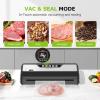 imageBonsenkitchen Food Vacuum Sealer Machine with External Vac Function Builtin Cutter ampamp Bag Storage 5 Modes for Various Food Types Includes 10 Bags ampamp 1 Roll SilverStainless Steel