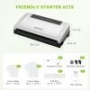 imageBonsenkitchen Food Vacuum Sealer Machine with External Vac Function Builtin Cutter ampamp Bag Storage 5 Modes for Various Food Types Includes 10 Bags ampamp 1 Roll SilverSilver